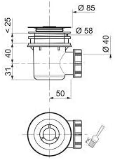 Wirquin tourbillon kraan voor douchebak diameter 60 Wirquin 30719485