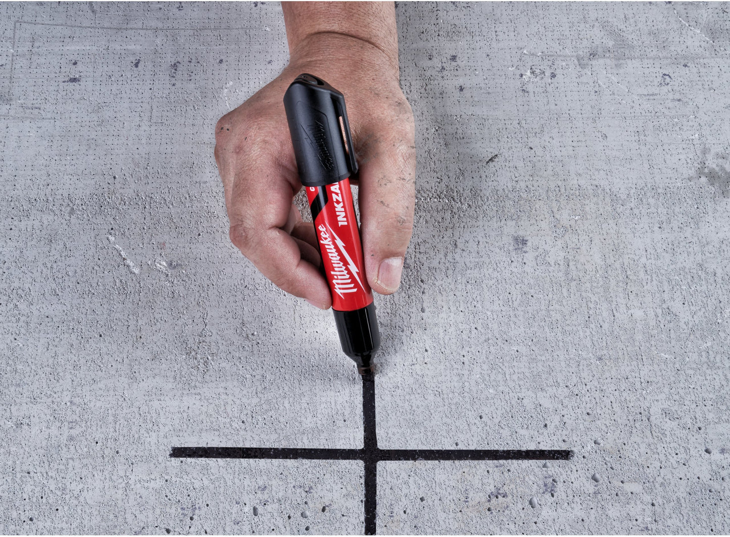 INKZALL Milwaukee Zwart L Dikke Zwarte Markeerstift