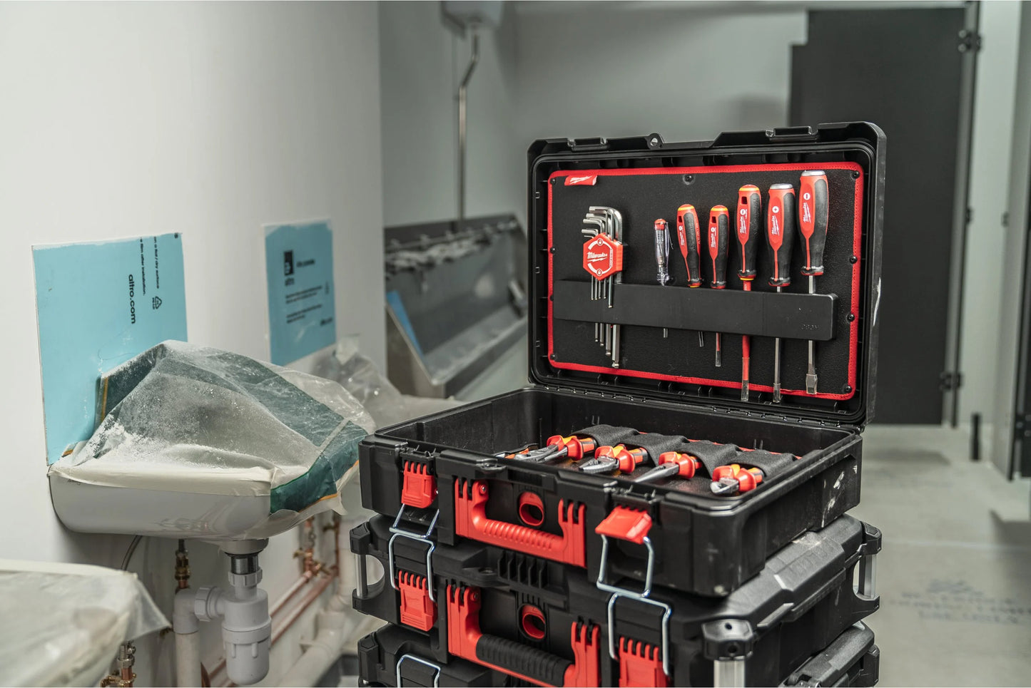 PACKOUT Loodgietersset 74 stuks voor sanitair Milwaukee