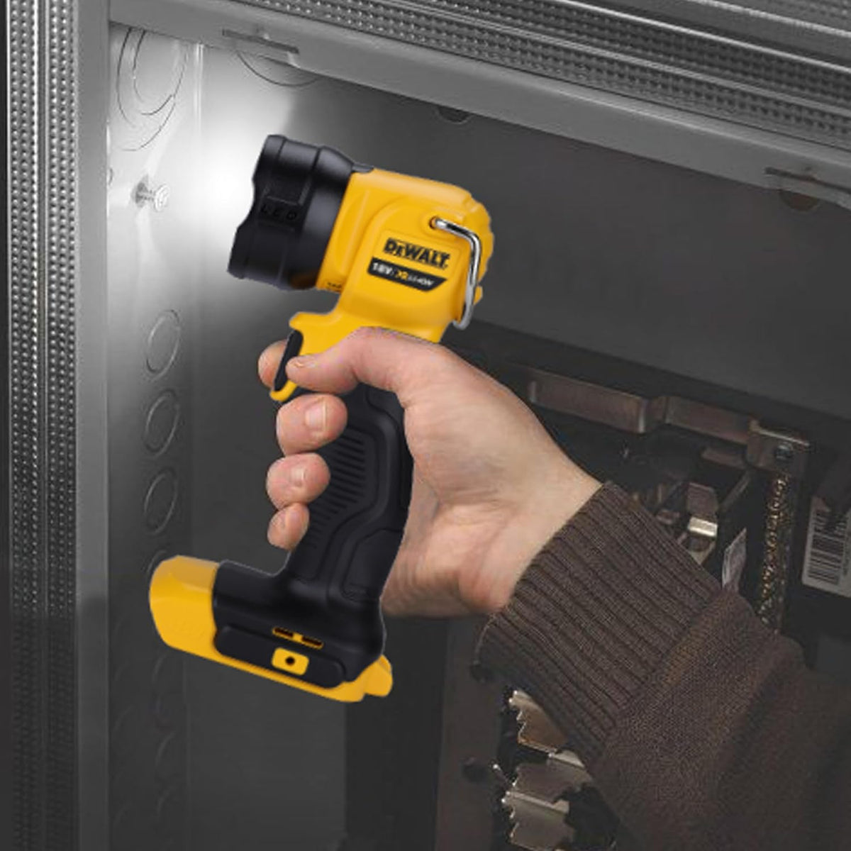 Dewalt DCL040 XR 18V roterende kop LED zaklamp
