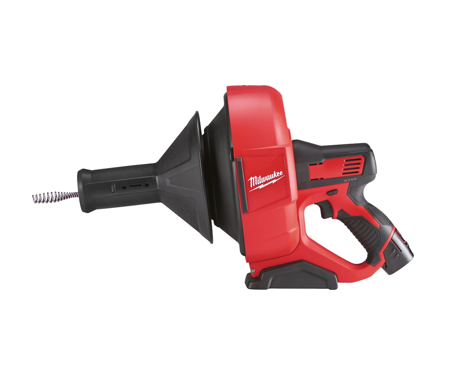8mm spoel plunjer + 2bat 2Ah + Lader + Milwaukee M12 BDC8-202C Transportemmer