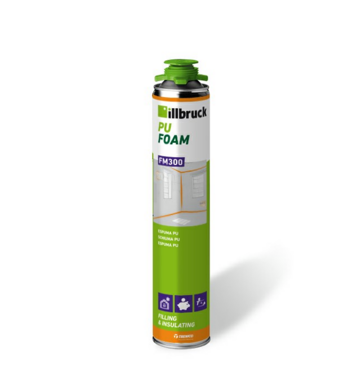 Caja 12uds Bote Espuma Poliuretano PU Foam PRO FM300 750ml Illbruck