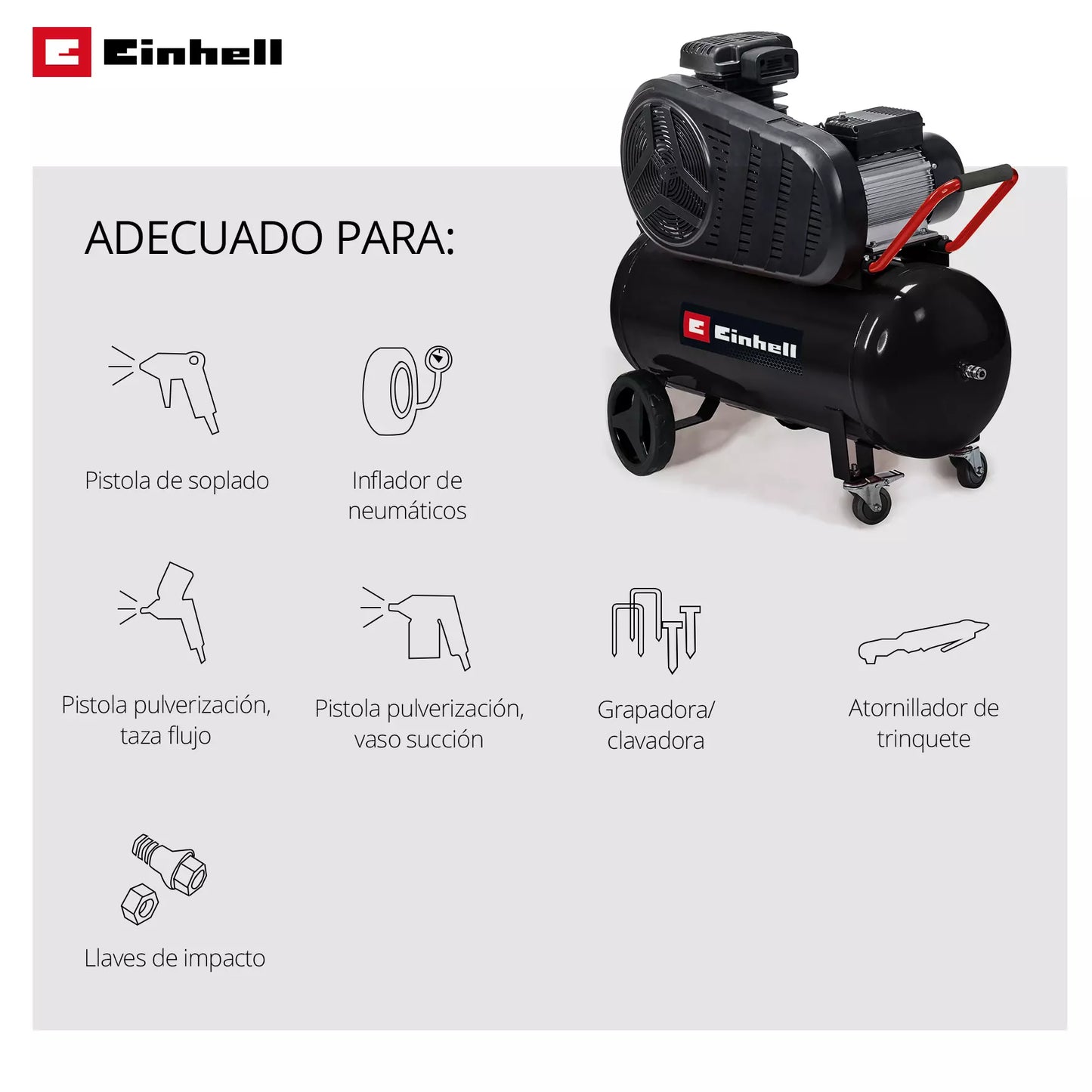 Luchtcompressor 50 l 1800 W Einhell TC-AC 270/50/10
