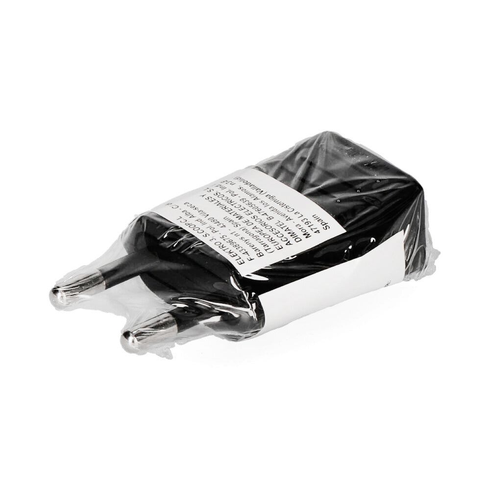 Stekker 10 A, 250 V, 4 mm, zwart, EDM R40002