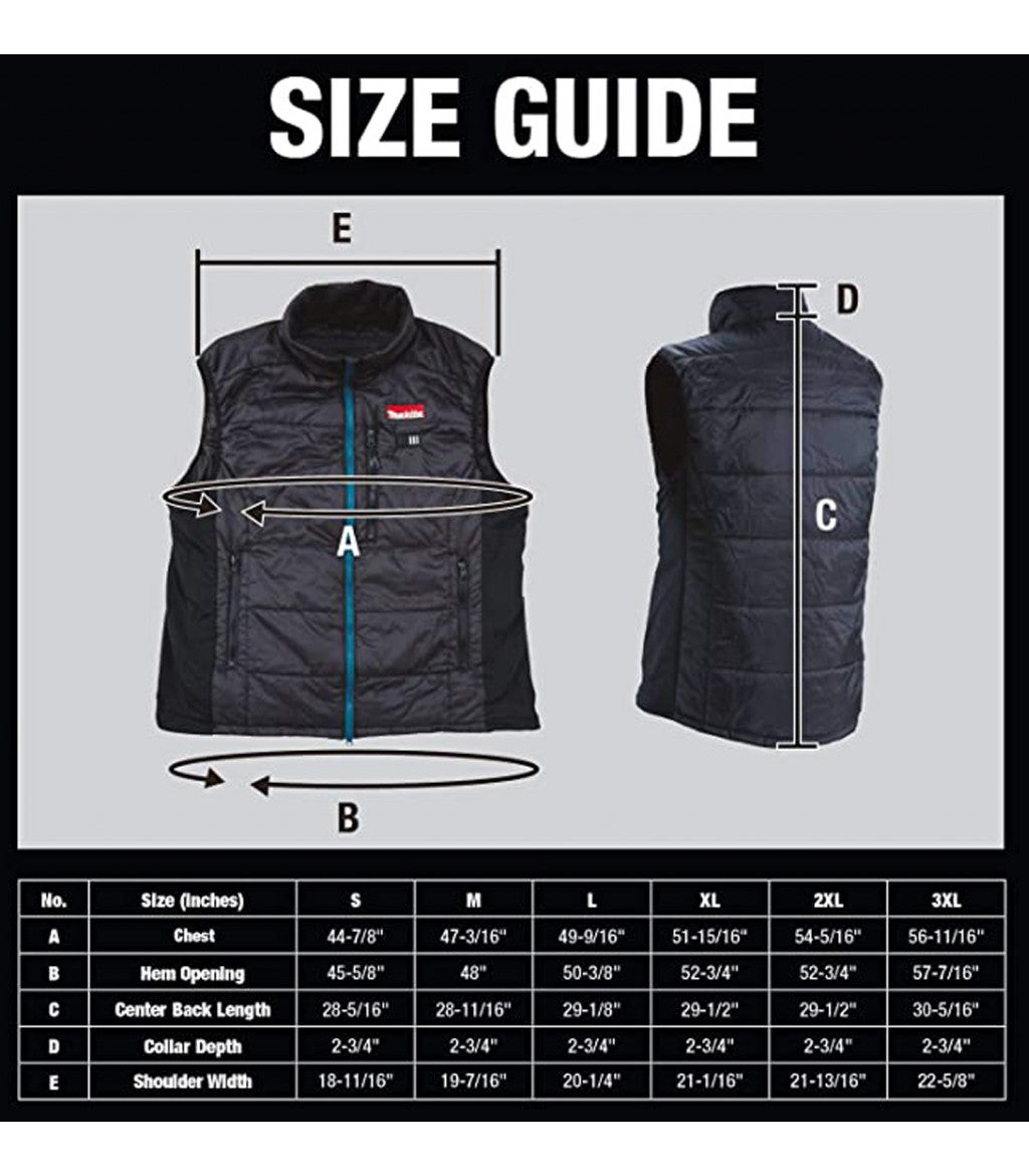 Chaleco calefactable 18V LXT DCV202Z Makita