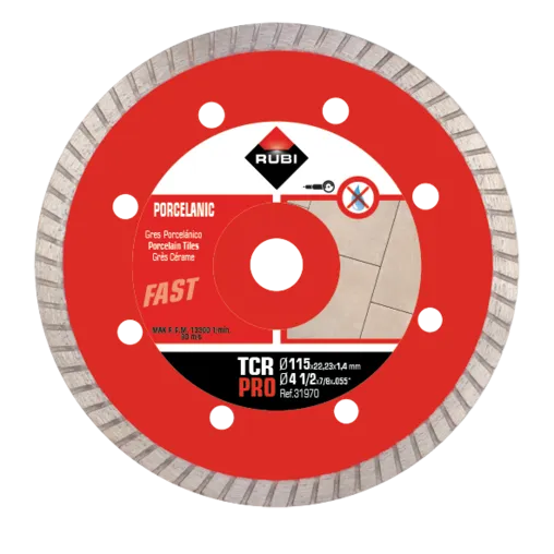 Diamantschijf porselein Turbo -TCR 115mm PRO Rubi