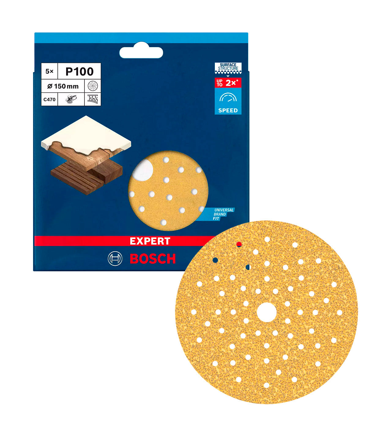 Expert C470 schuurblad 150mm 5 stuks Bosch