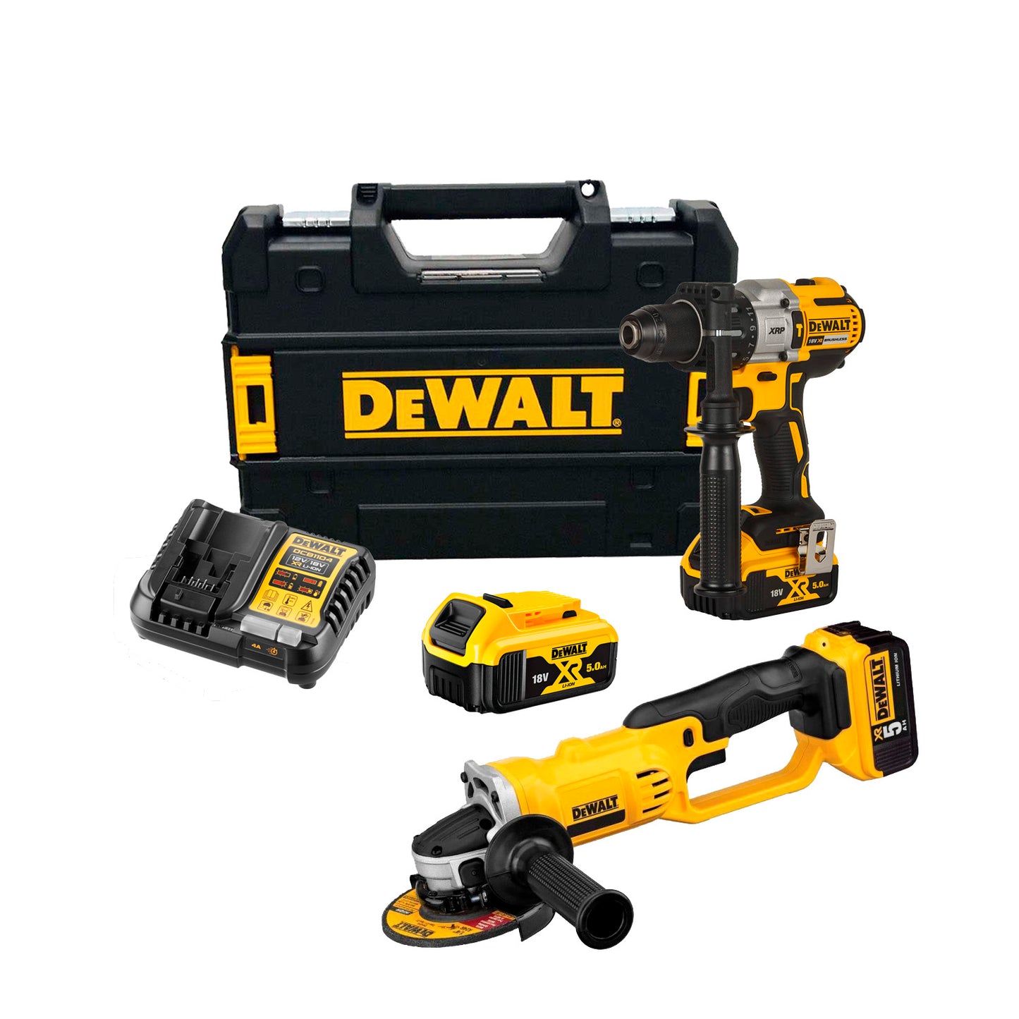 Combo Dewalt XRP DCD996P2 Boorhamer + DCG412N Slijpmachine