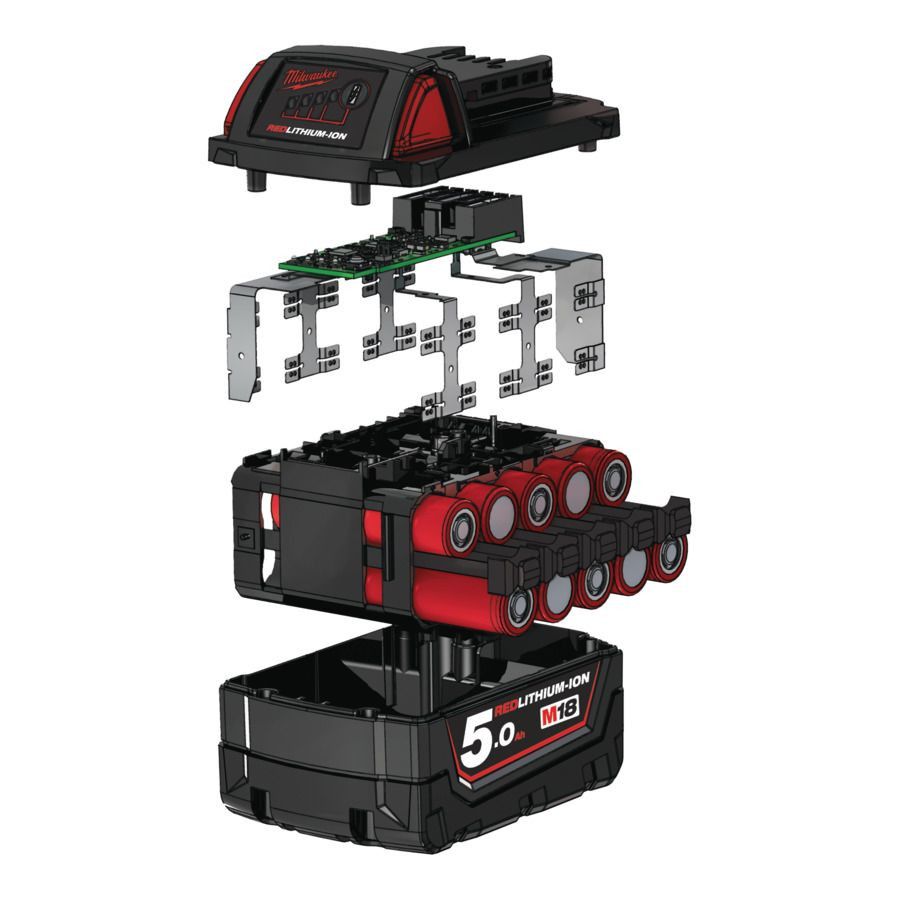 Milwaukee M18 NRGCR-502 5Ah accuset en lader