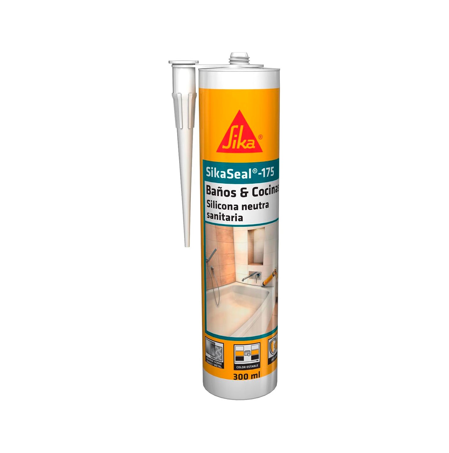 Sanitair neutrale siliconenkit cartridge 300ml SikaSeal-175