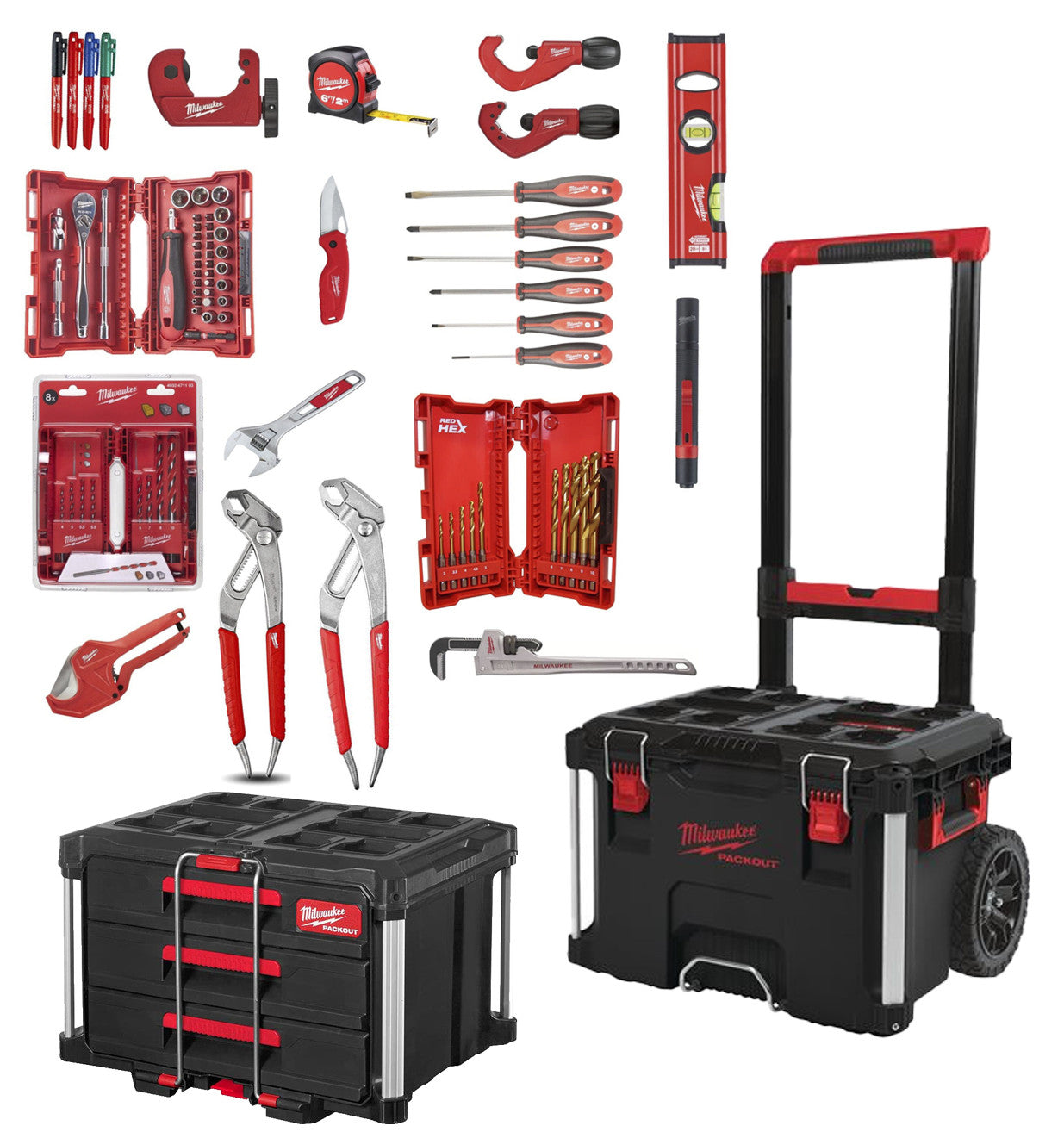 Packout Installer Kit with 17 Milwaukee tools