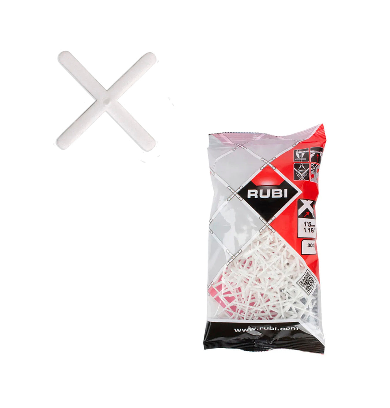 Voegenkruisjes 1,5mm zak 300 stuks Rubi 02912