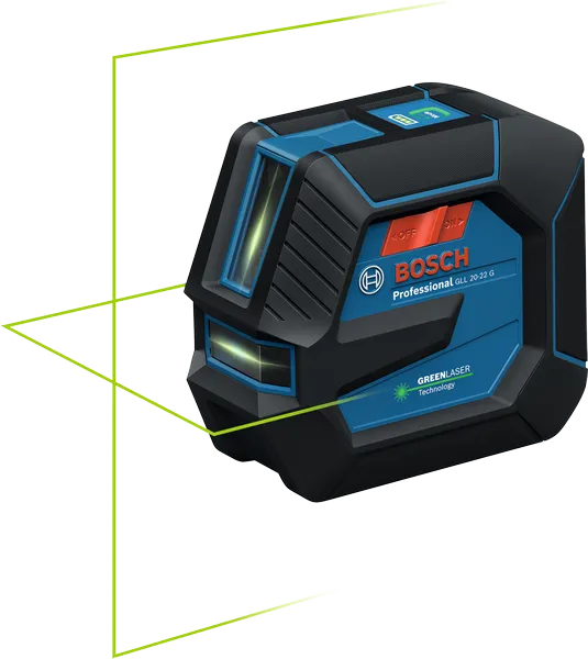Bosch PRO GLL 20-22 G groene laserwaterpas met 2 lijnen