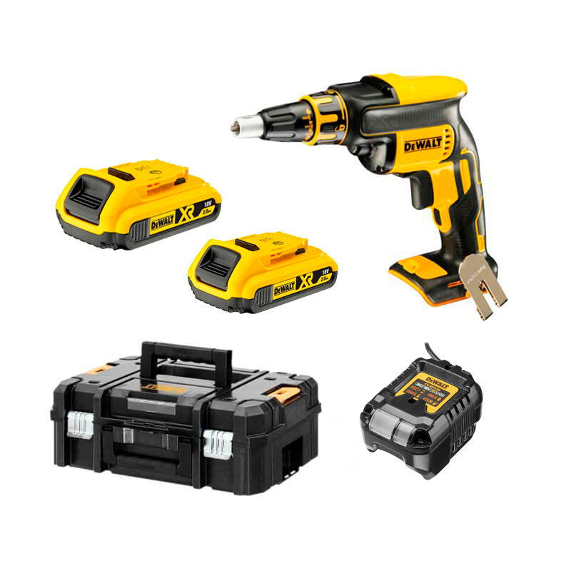 Dewalt DCF620D2 gipsplaatschroevendraaier - 18v. 2 2,0 Ah accu's met koffer