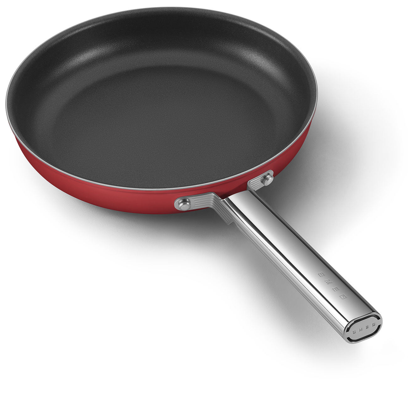 Set of 4 Smeg Matte Red Non-Stick Frying Pans
