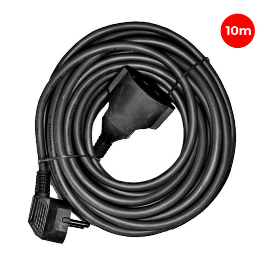 Verlengkabel met 1 stopcontact 2P+A 16A 250V~, 10 m H05VV-F 3G1,5 mm²-kabel, zwart, EDM