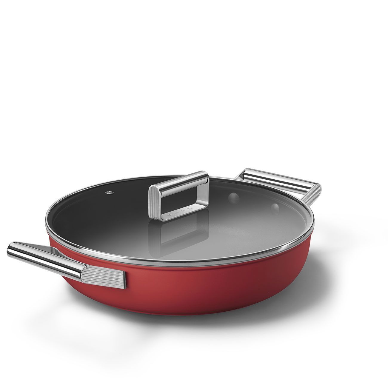 Smeg Matte Red Frying Pan Set