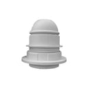 White semi-threaded E-27 lamp holder + EDM washer