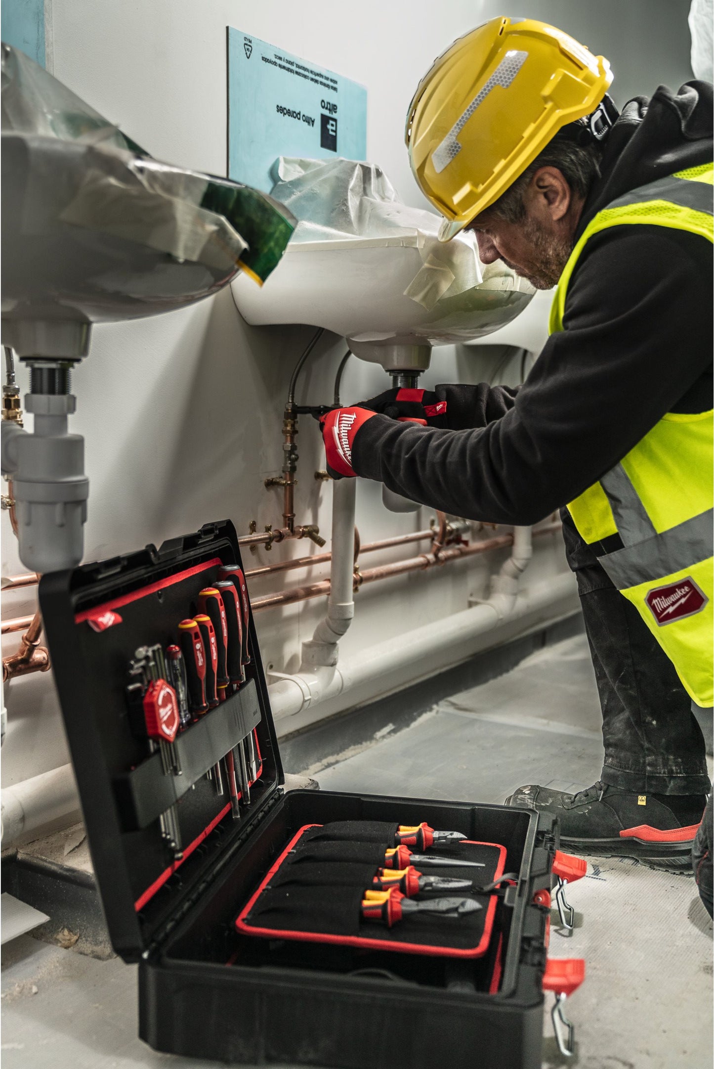 PACKOUT Loodgietersset 74 stuks voor sanitair Milwaukee