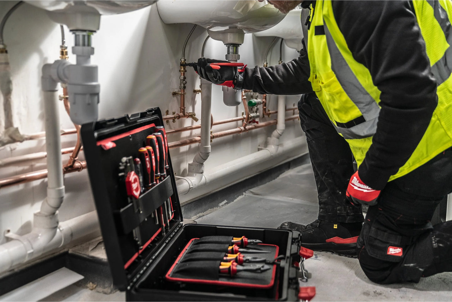 PACKOUT Loodgietersset 74 stuks voor sanitair Milwaukee