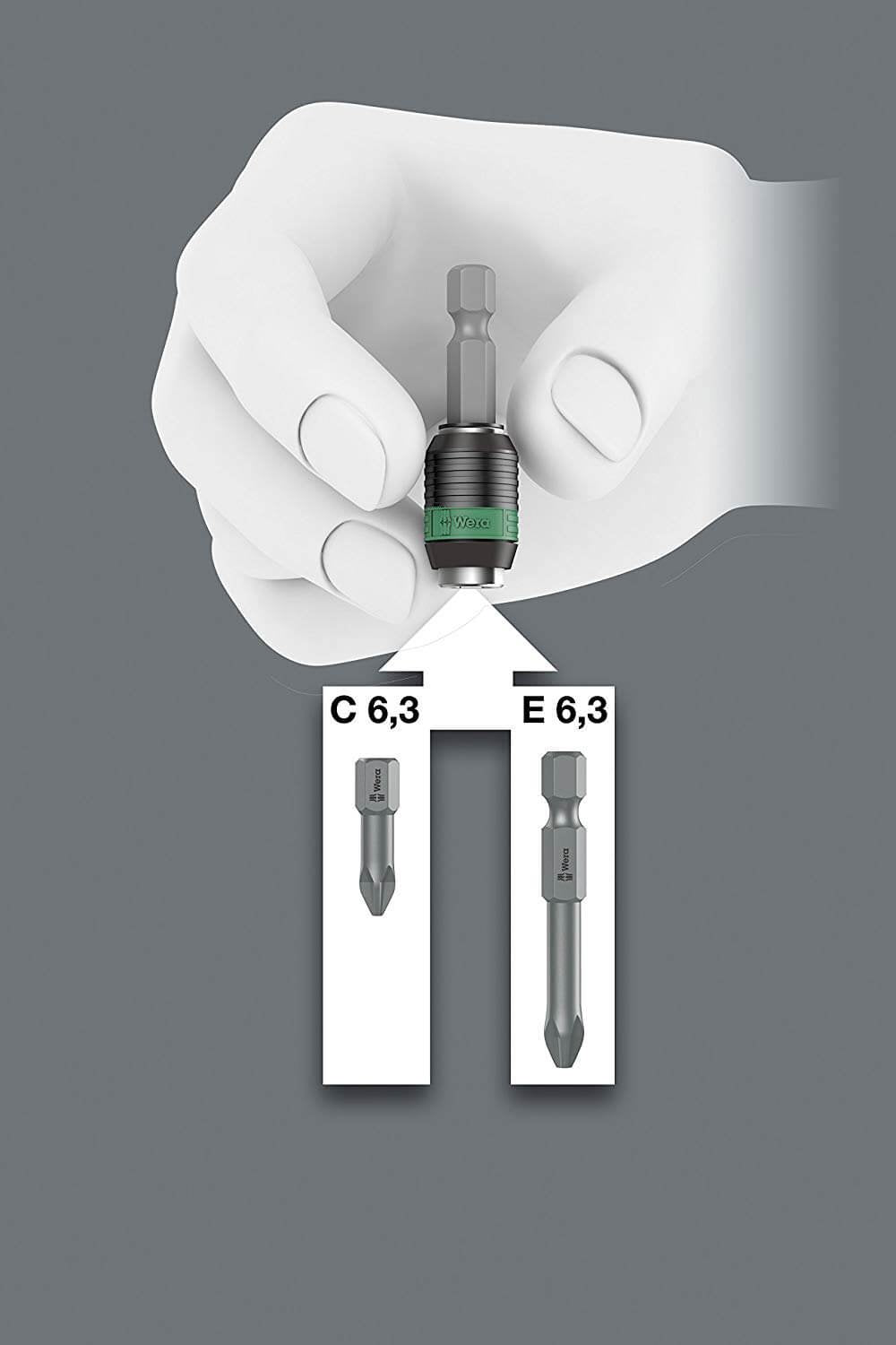 Ratelset met doppen en bits 39-delig Gereedschap-Check PLUS Wera 056490