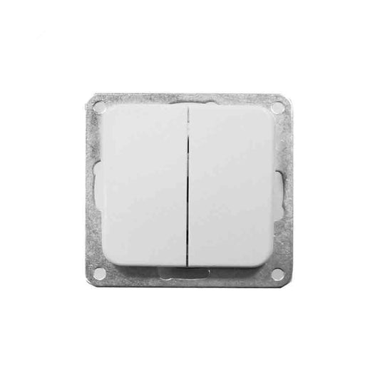 Dubbele inbouwschakelaar Serie Term Wit EDM 65312