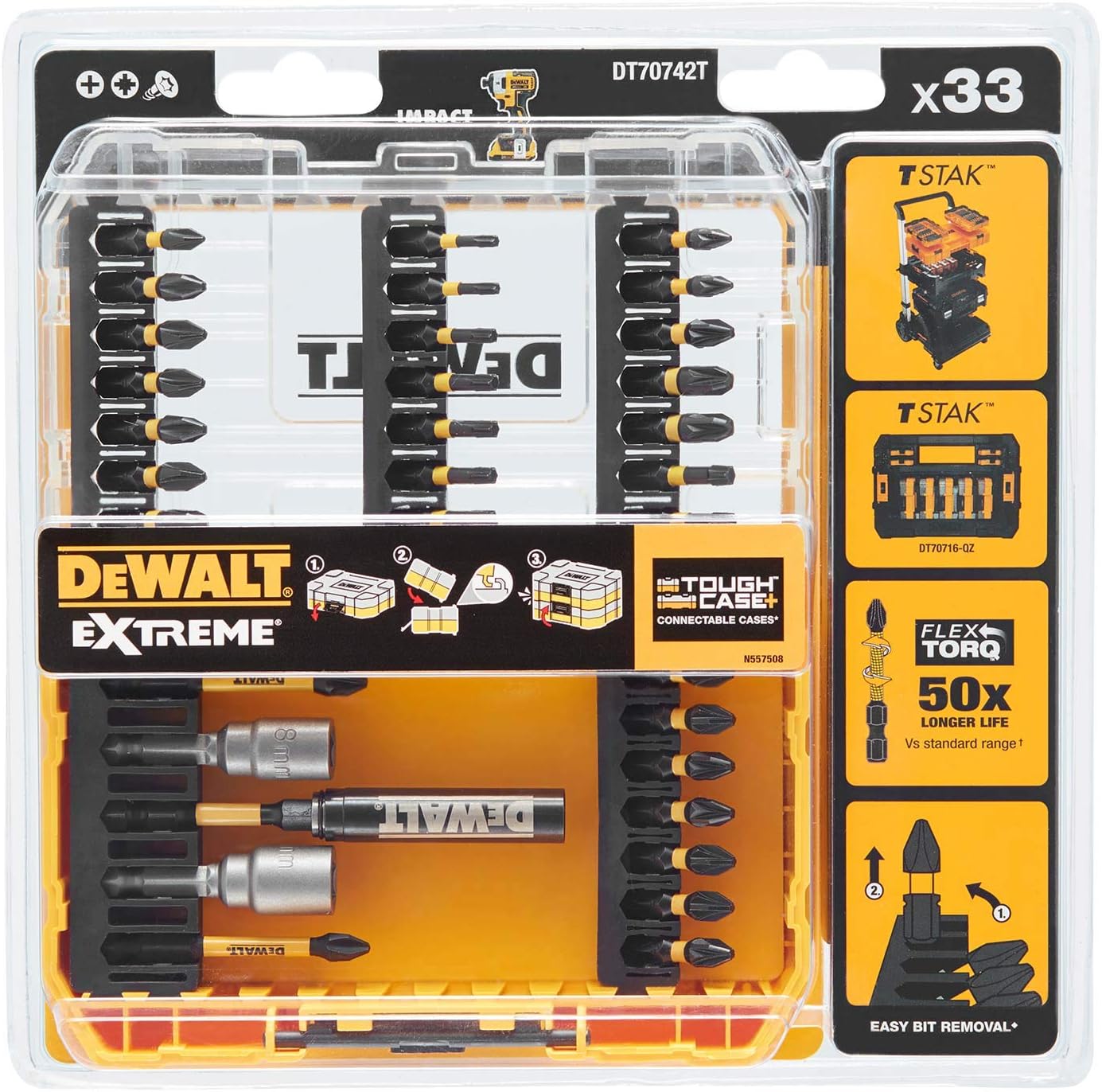33-delige schroefset Dewalt DT70742T