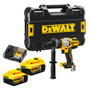 18V 95Nm borstelloze boorhamer met 2 5Ah accu's en Dewalt DCD999P2 koffer