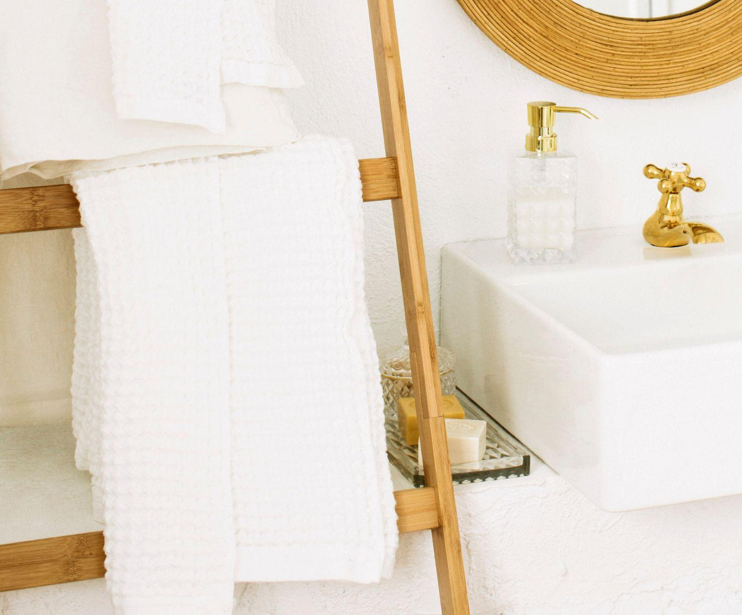 Decoratieve bamboe trap 43×4×170cm Andrea House