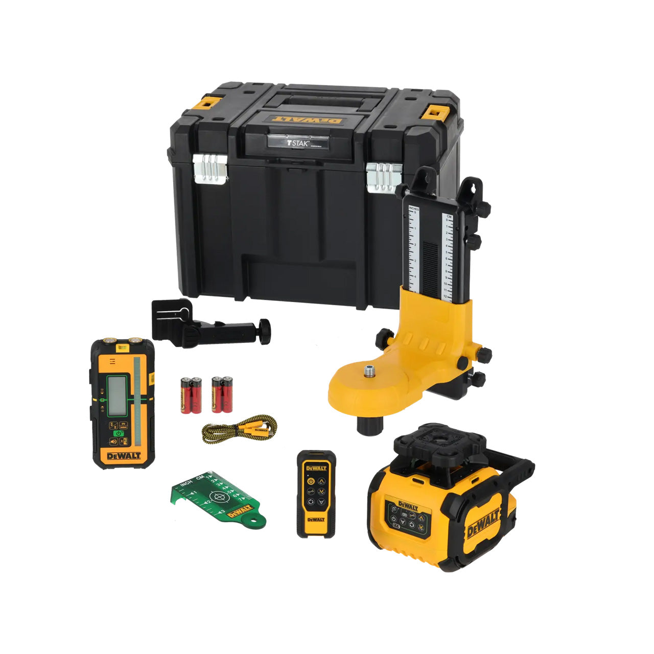 Zelfnivellerende groene roterende laserkit met USB-C, 600 m, met detector Dewalt DCLE15221G