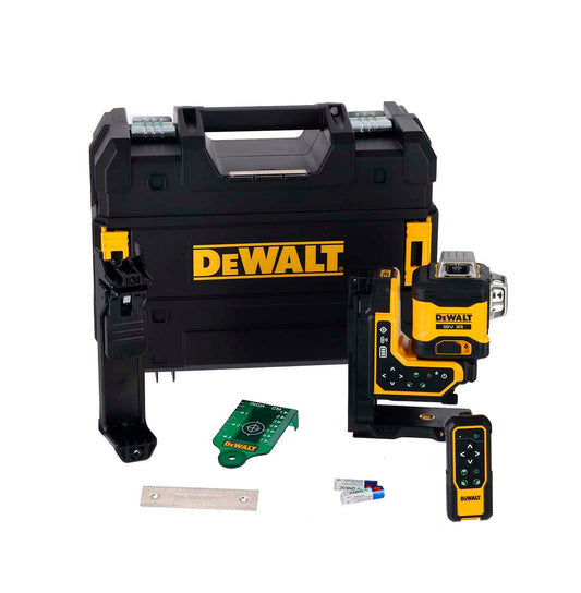 Zelfnivellerende groene laser met afstandsbediening, 3 lijnen, 360º, XR 18V Dewalt DCLE34035B