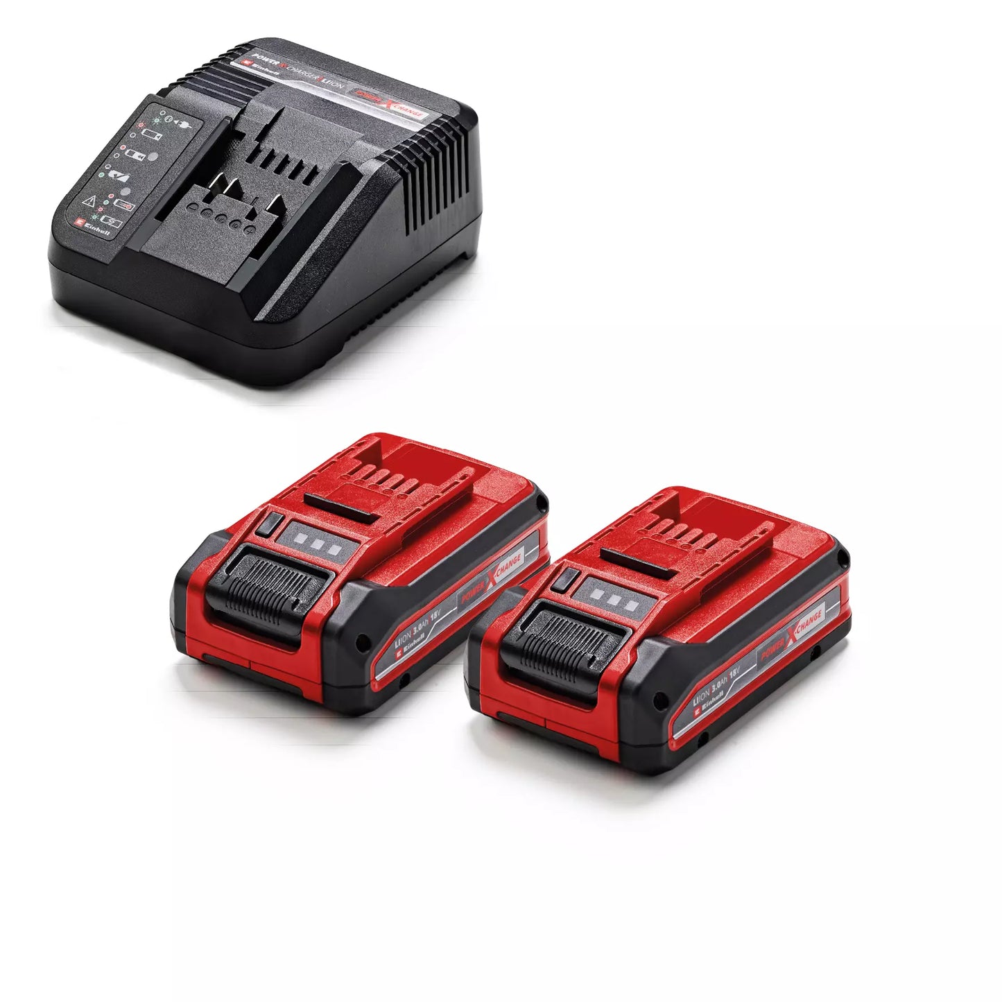 Set 18V Boormachine + Boorhamer + Slijpmachine + 2 accu's 3,0 Ah + Oplader Einhell TE-TK 18/3 Li +2 (CD+AG+HD)