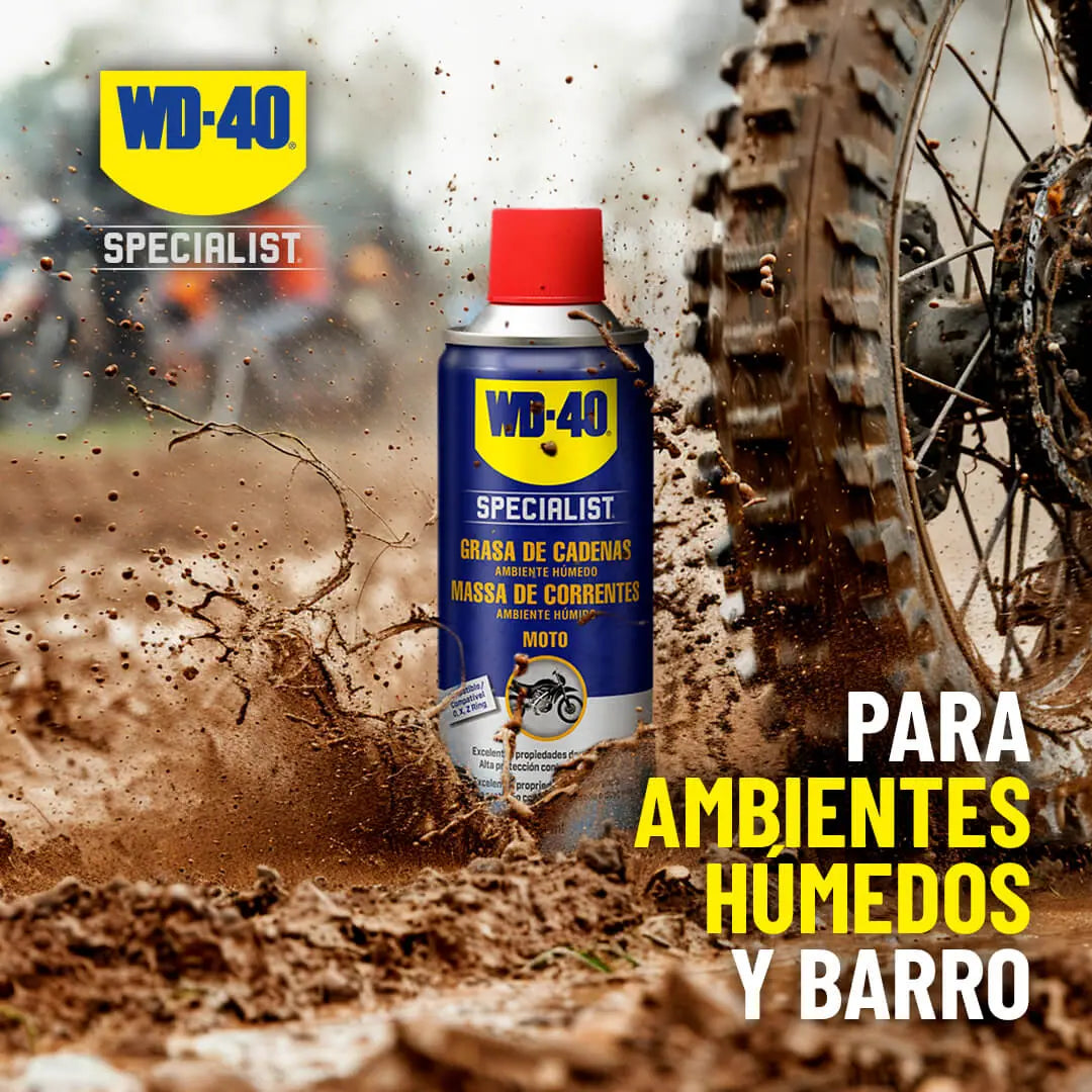 Grasa de Cadenas para Ambiente Húmedo 400ml MOTO WD-40