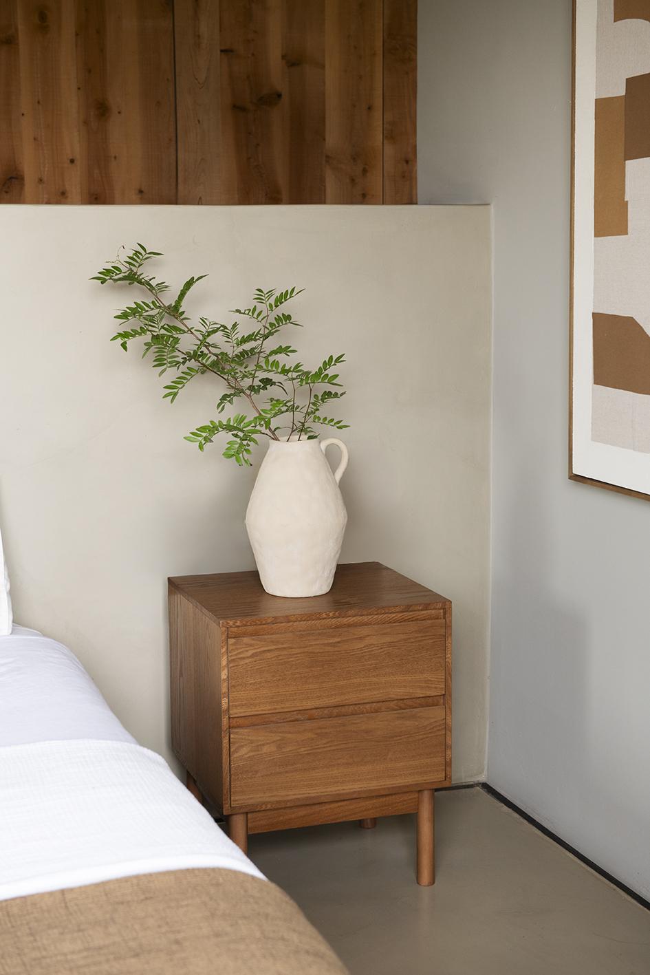 Beige aardewerken vaas Masaka 30 cm Andrea House