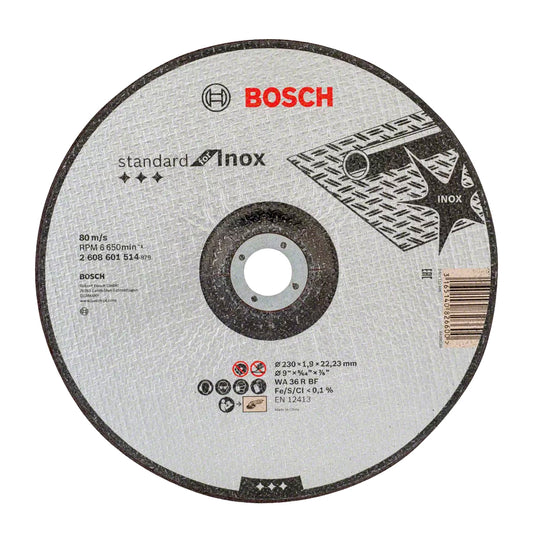 Standaard RVS doorslijpschijf 230mm Bosch