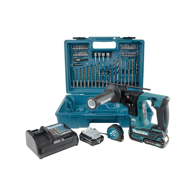10.8V Rotary Hammer with Accessories 2 Batteries 2.0Ah + Charger + Case Makita HR140DSAE1