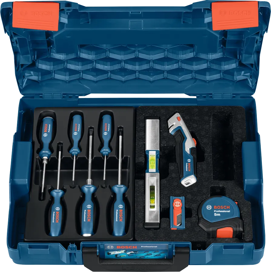 19-delige set schroevendraaiers en handgereedschap met PRO Bosch-koffer