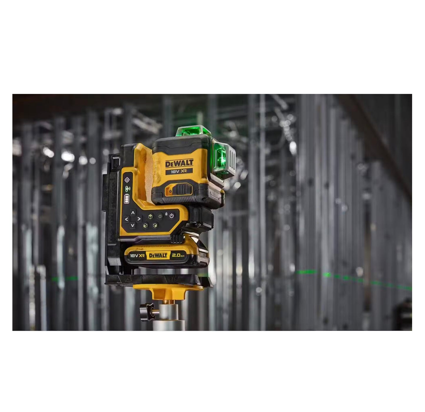 Zelfnivellerende groene laser met afstandsbediening, 3 lijnen, 360º, XR 18V Dewalt DCLE34035B