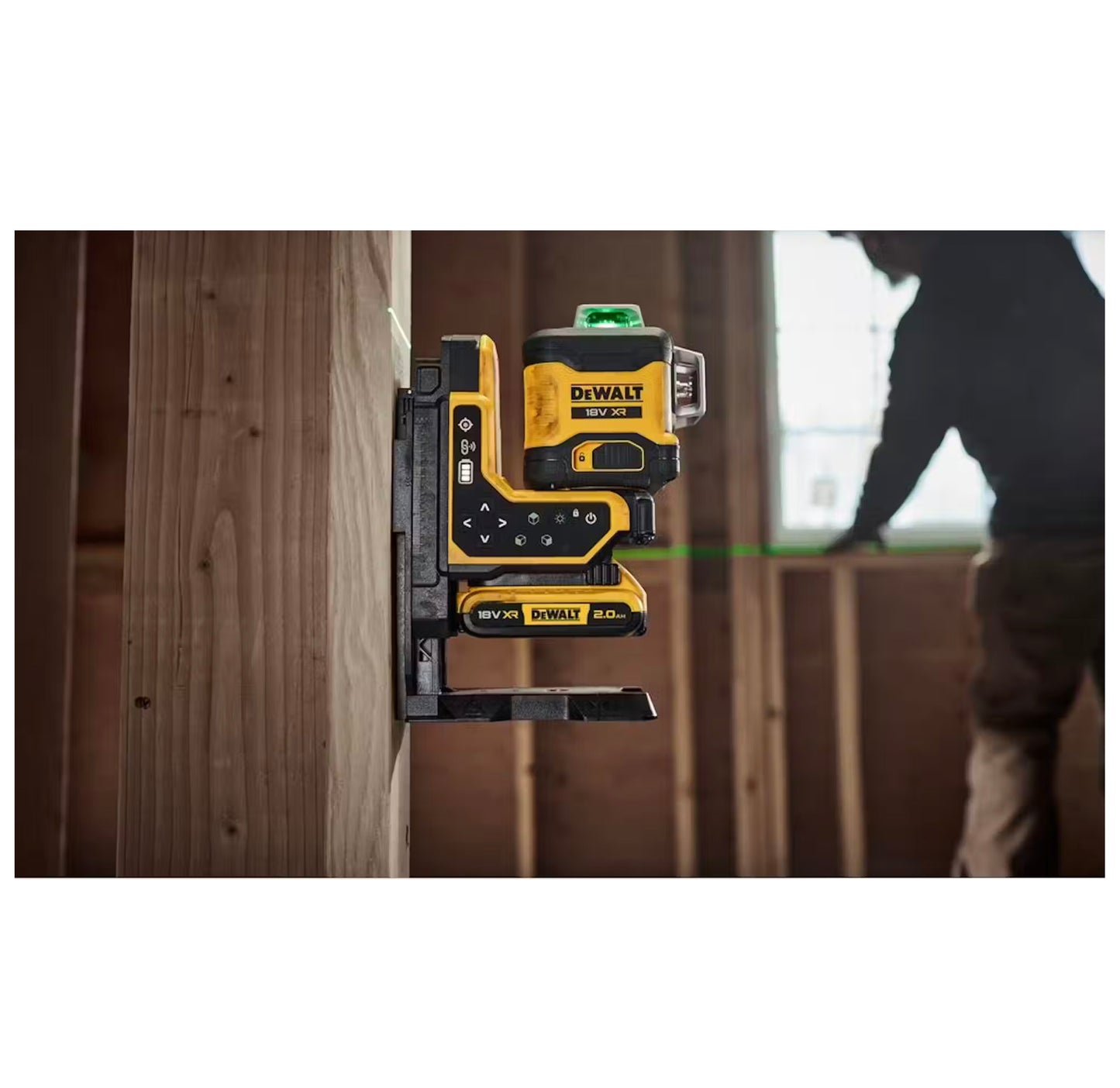Zelfnivellerende groene laser met afstandsbediening, 3 lijnen, 360º, XR 18V Dewalt DCLE34035B