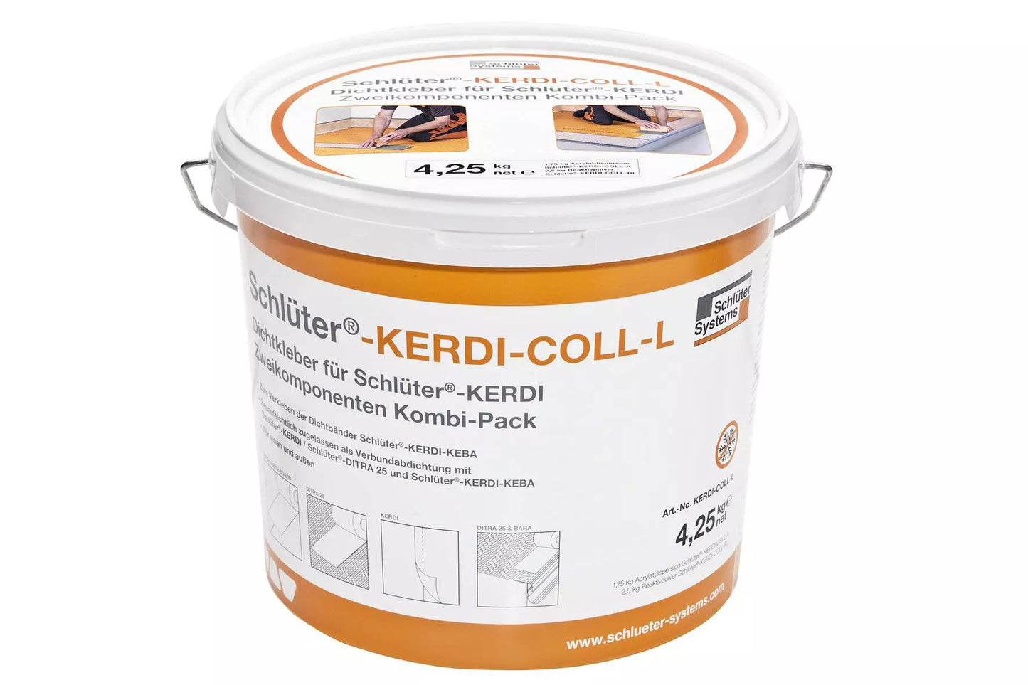 Tweecomponenten waterdichte lijm 4,25 kg Schlüter-KERDI-COLL