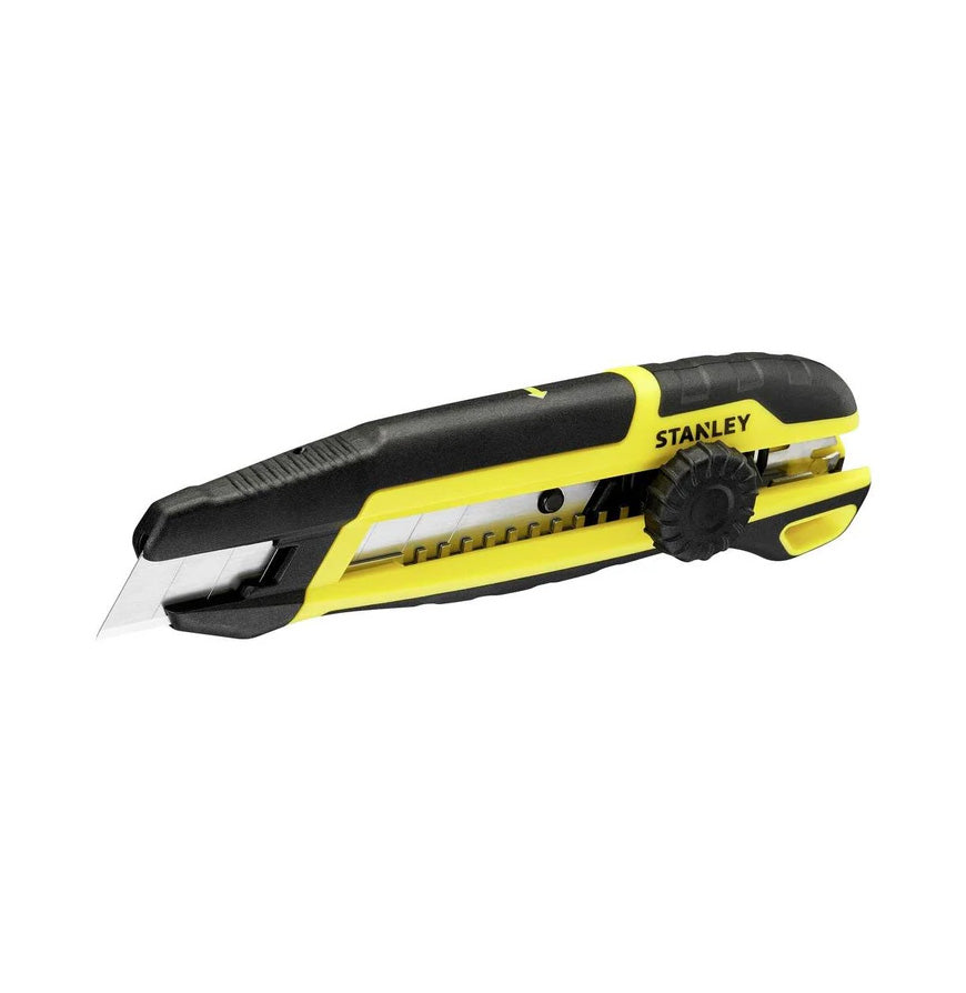 Cutter 18 mm zijdelingse segmentatie handmatige vergrendeling met wiel Stanley